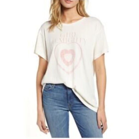 Wildfox Girl Almighty White Tee with Pink Heart - Picture 4 of 6